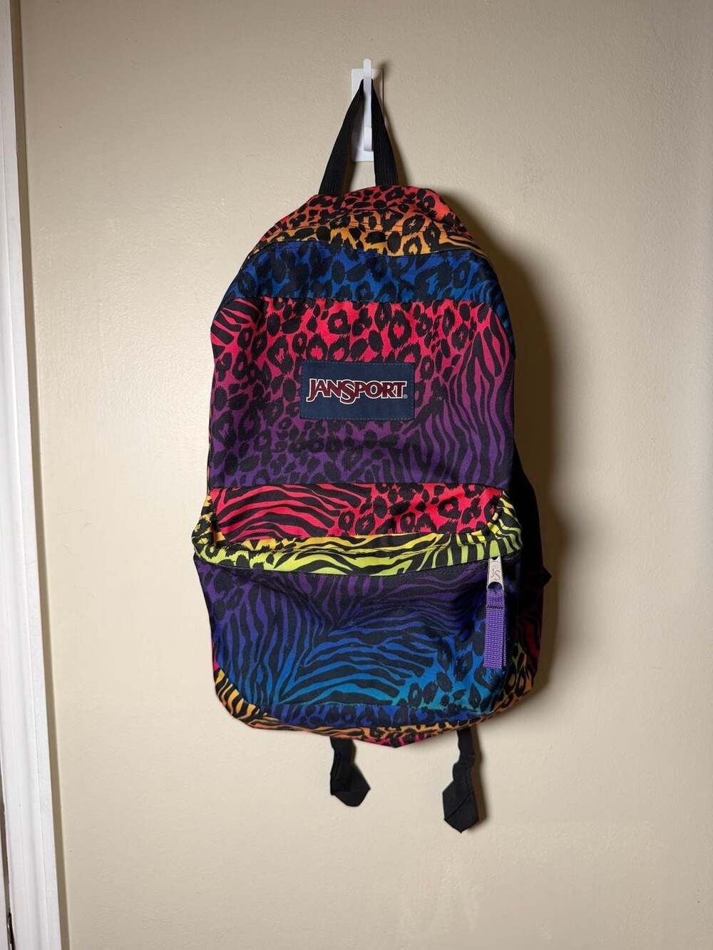 JanSport Lisa Frank STYLE rainbow SuperBreak Backpack Rainbow Animal Print Leopa